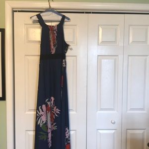 Floral halter maxi dress